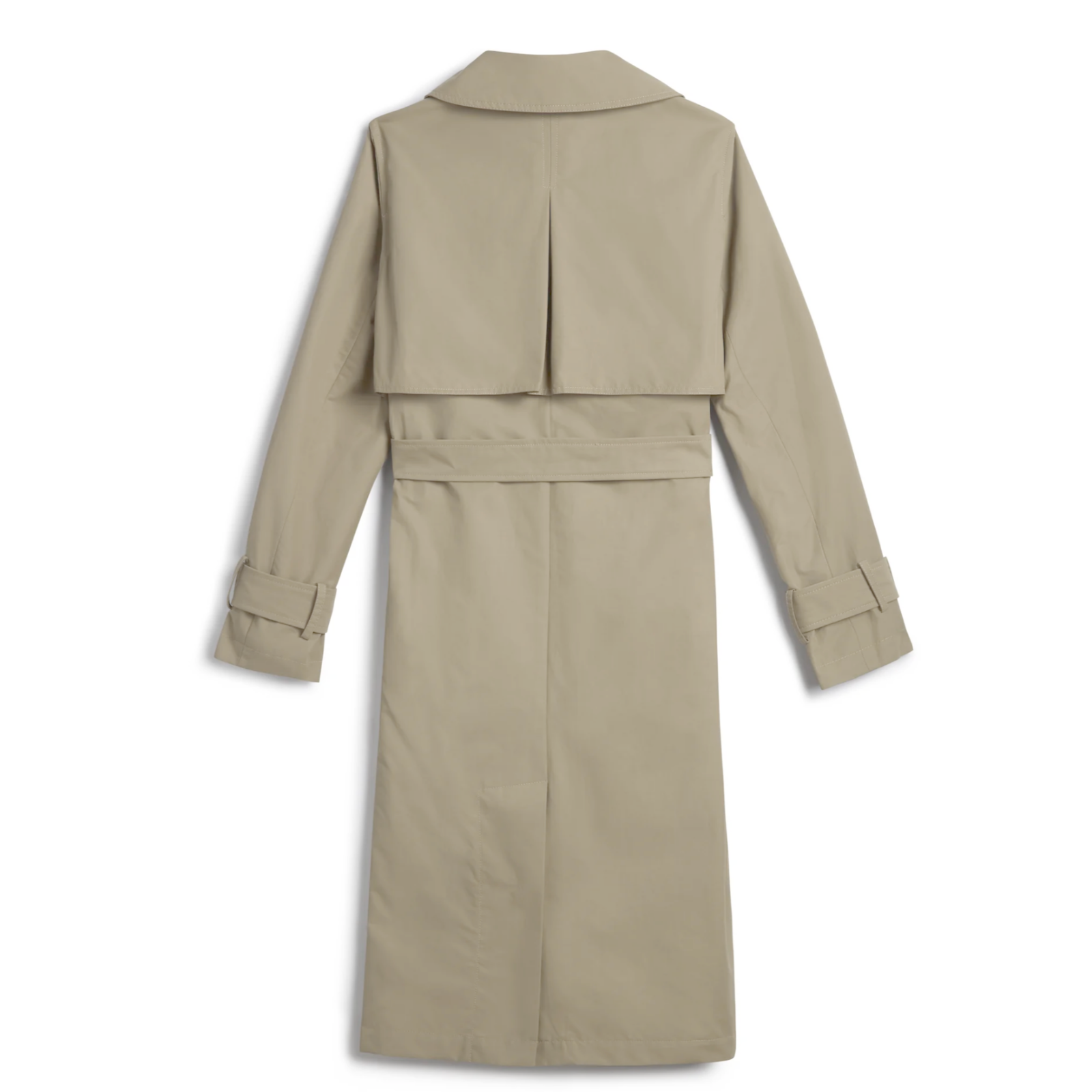 Nwt Jane Post Tan Italian Cotton Modern Snap Trench Coat Jacket Sz Xs — image 3 of 8